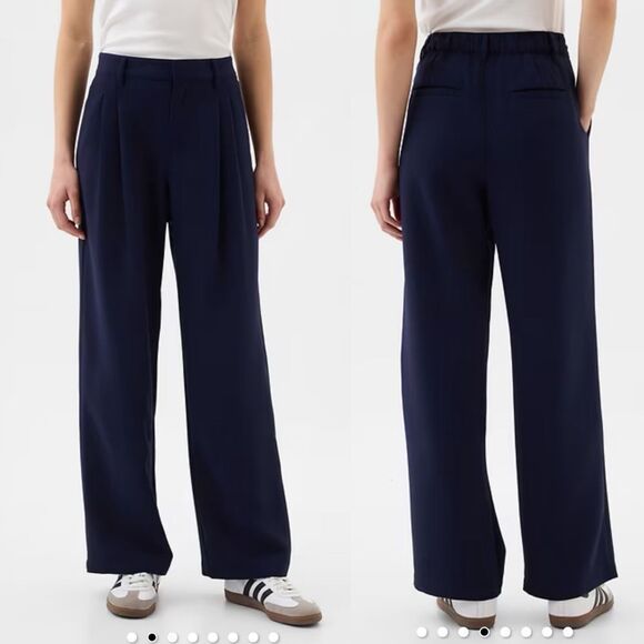 GAP Pants - NWT 6 Petite GAP Easy Wide Leg Pants Trouser Women Navy Blue